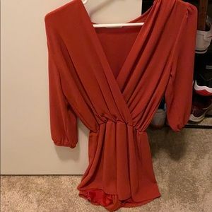 Adrienne Womens Long Sleeve Romper (S)